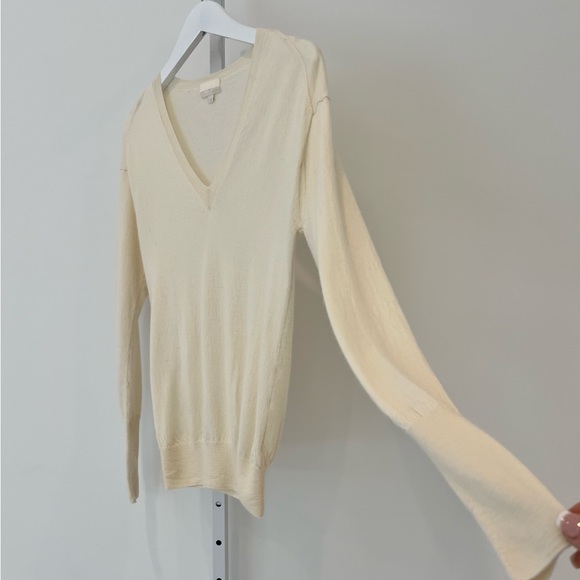 J.CREW IVORY CREAM TISSUE CASHMERE SWEATER SIZE M - Picture 8 of 17